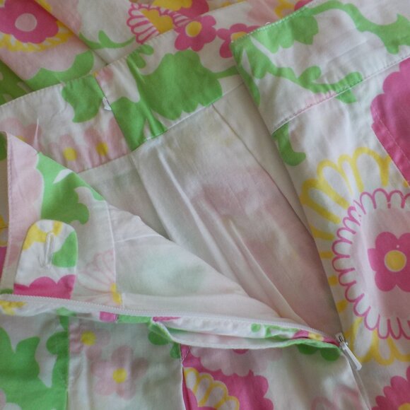 Lilly Pulitzer Skirt - Floral Spring Flare Lined - Size 2- 100% Cotton   (597) - Picture 3 of 7